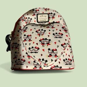 Disney Loungefly Mickey and Minnie Heart Pattern Bag